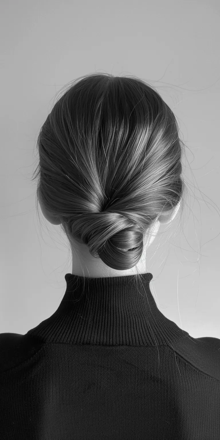 hairstyle for fat face Chignon, Updo, French twist, Asymmetric cut, Layered hair