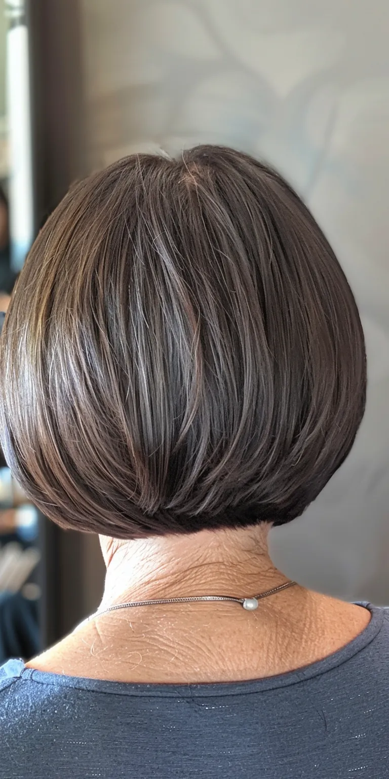 short bob haircuts for women Asymmetric cut, Short brush Professional Bob Digital perm