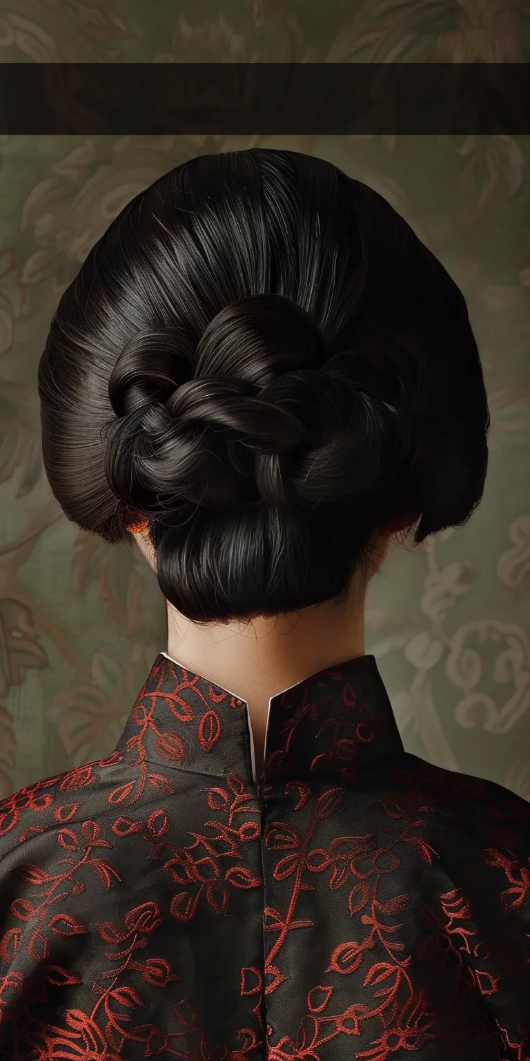 asian hair styles Japanese women's hairstyles, Chignon, Updo, French twist, Historical Christian hairstyles