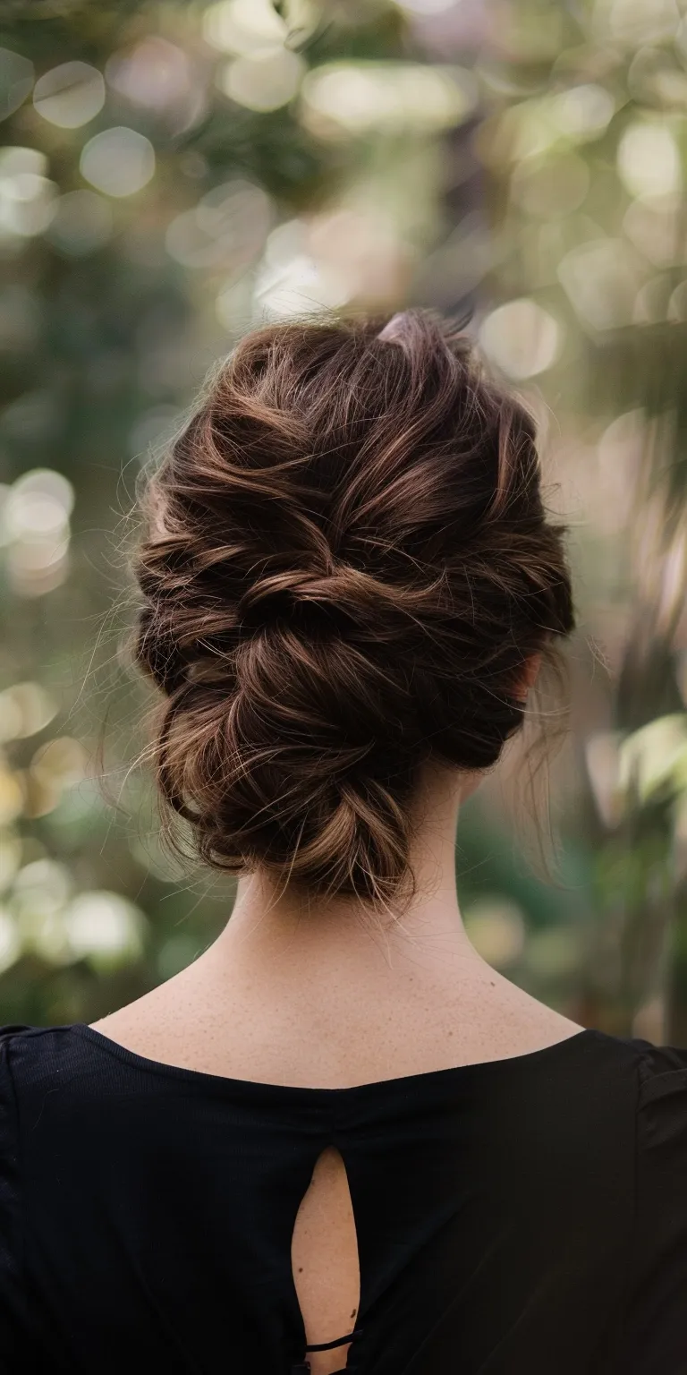 types of hair styles Chignon, Updo, French twist, Milkmaid braid, braid