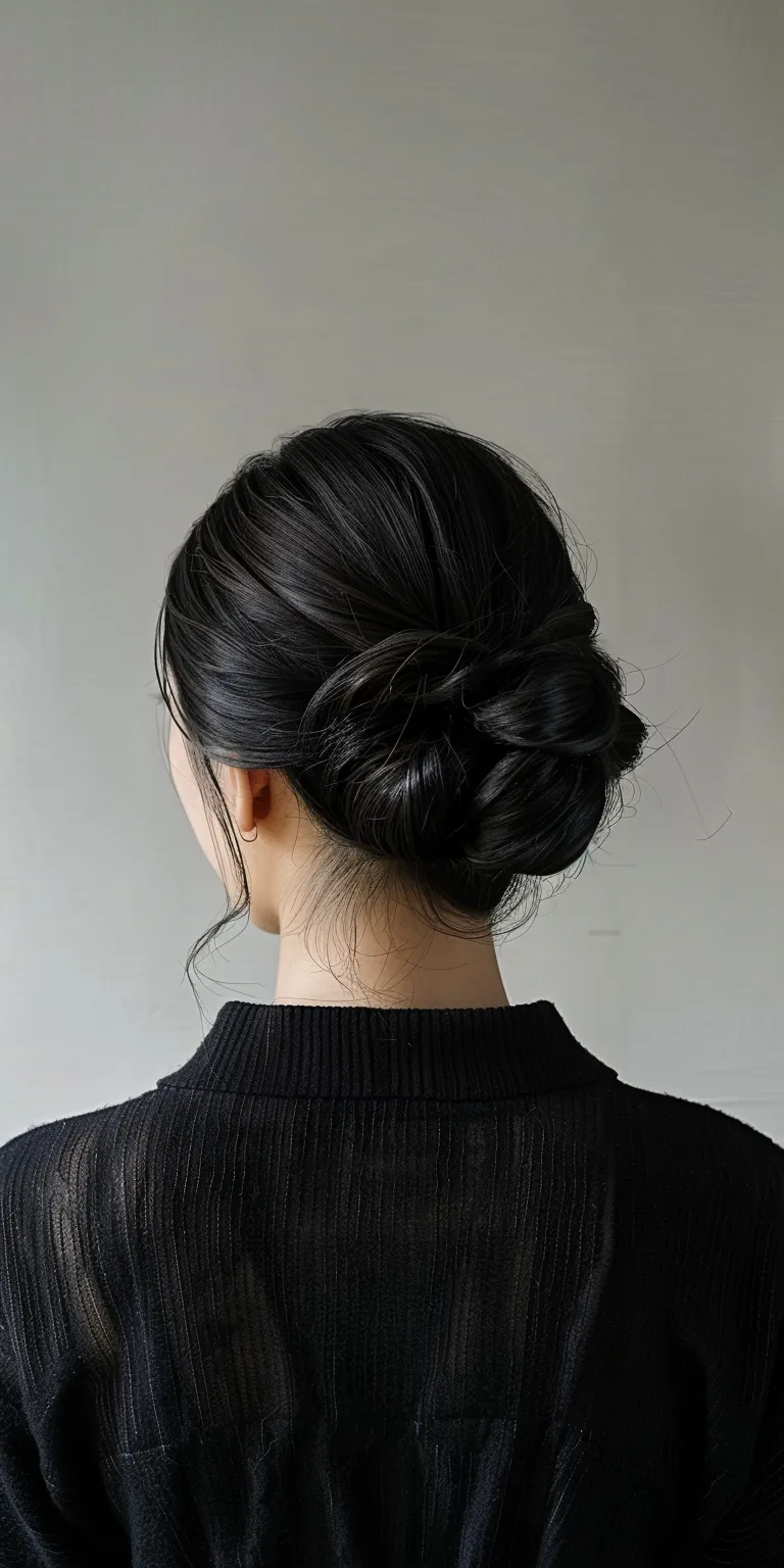 korean hair styles Updo, Chignon, French twist, Milkmaid braid, Waterfall braids