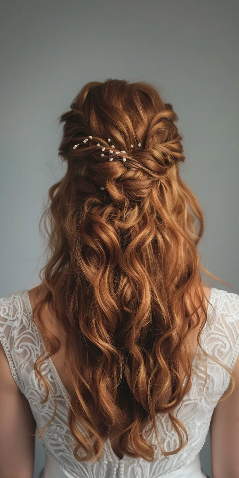 wedding hairstyles for long hair Boho braids, Waterfall French braid, Braid, Milkmaid braid