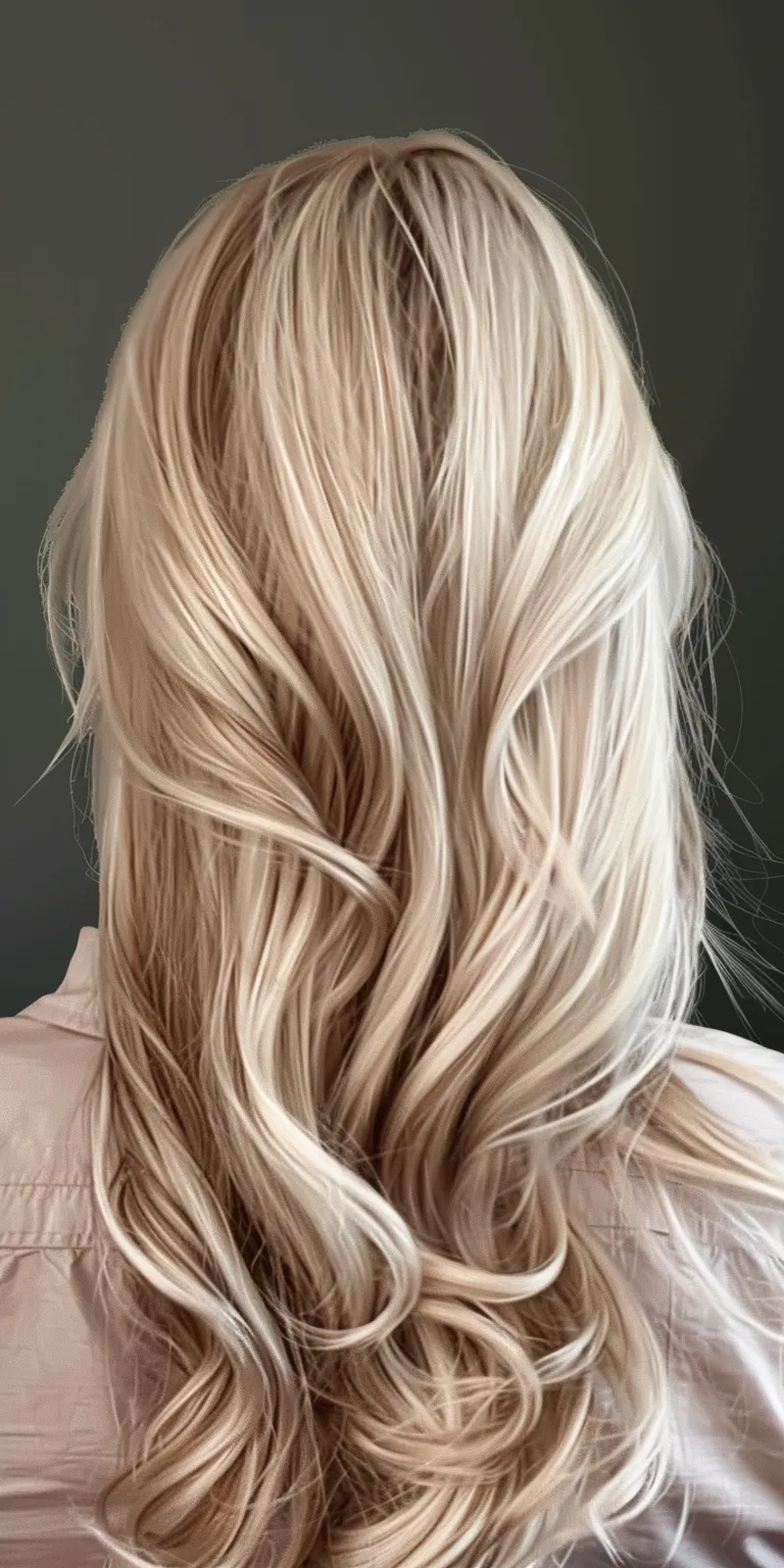 blonde hair styles Layered hair, Waterfall braids, Digital perm, Feathered Updo