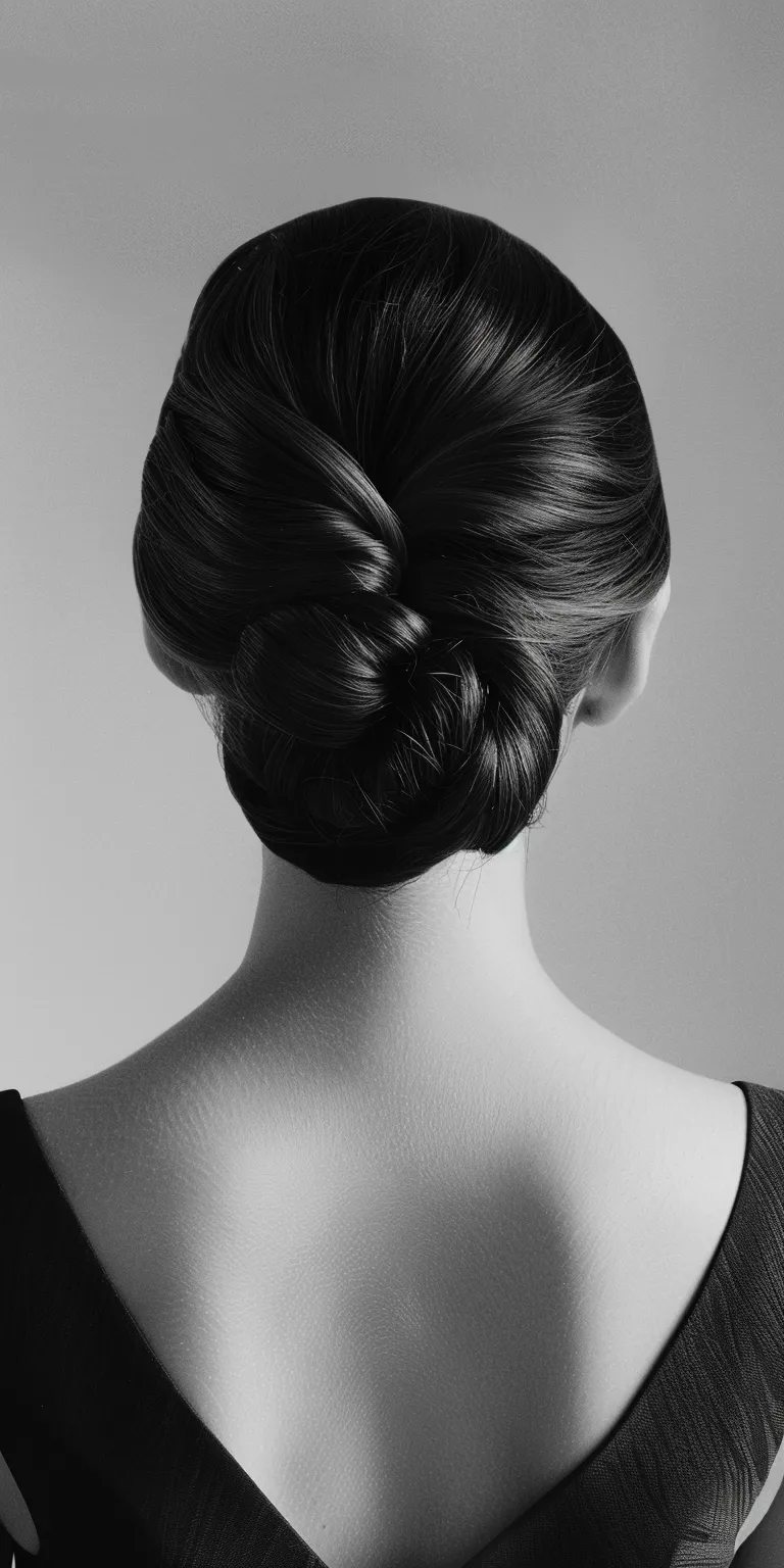 low bun hairstyles Chignon, Updo, French twist, Ballerina bun, Milkmaid braid