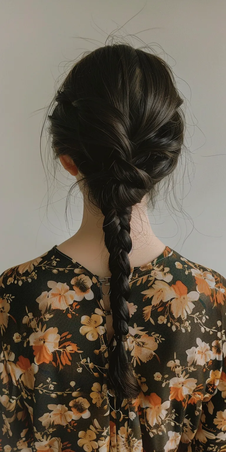 korean hairstyle French braid, Waterfall braids, Braid, Milkmaid twist