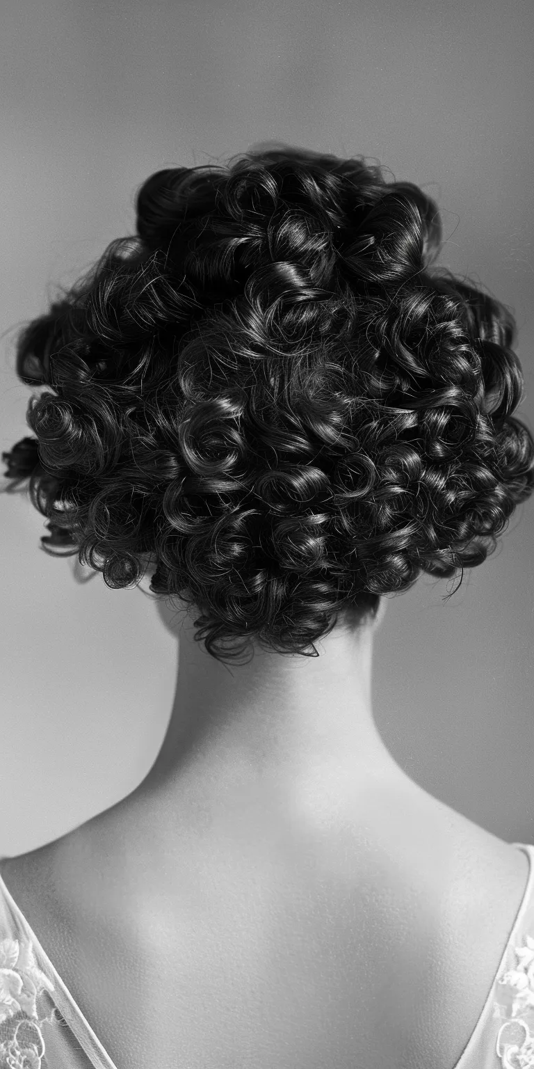 50s hairstyles women Digital perm, Ringlets, Finger wave, Asymmetric cut, Curly hair