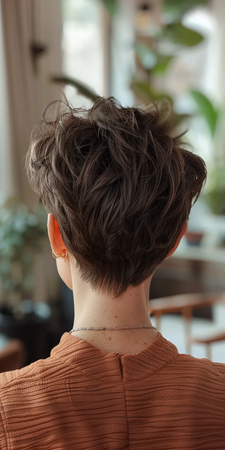 cute short haircuts Chignon, Updo, Asymmetric cut, French twist, Layered hair