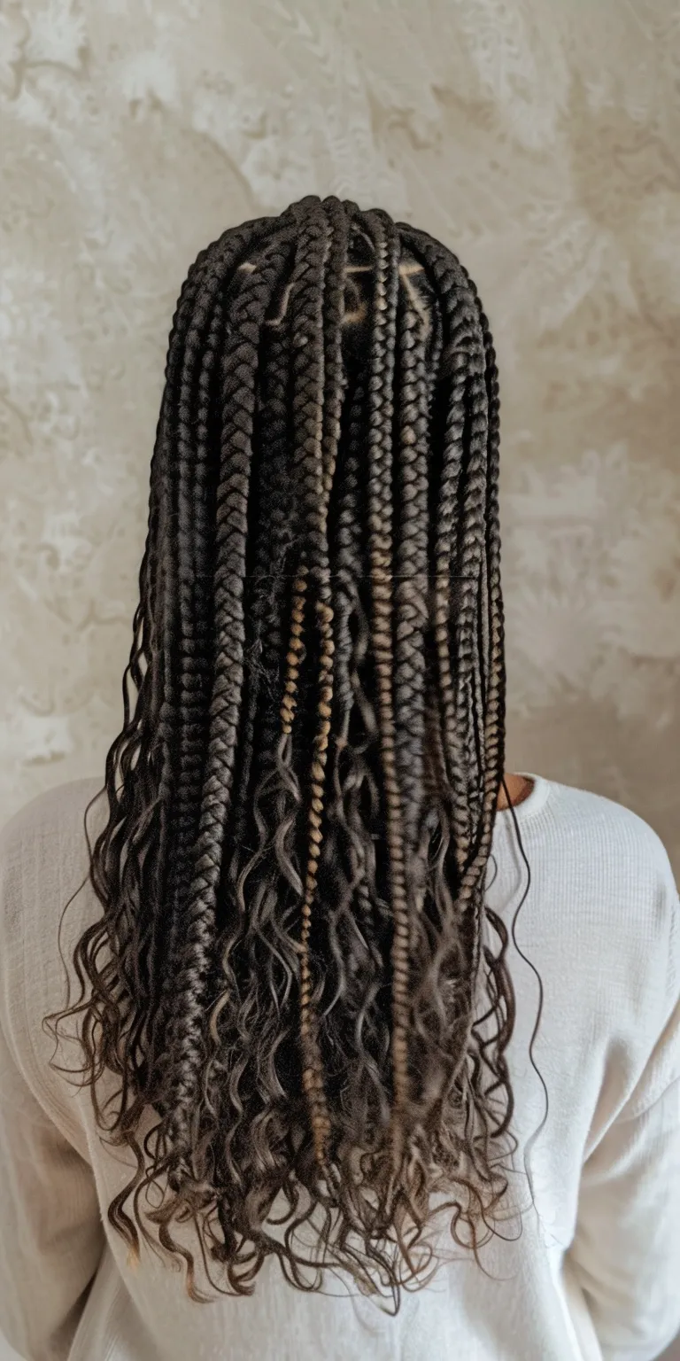 small box braids long Hair twists, Crochet braids, Waterfall Boho Dreadlocks