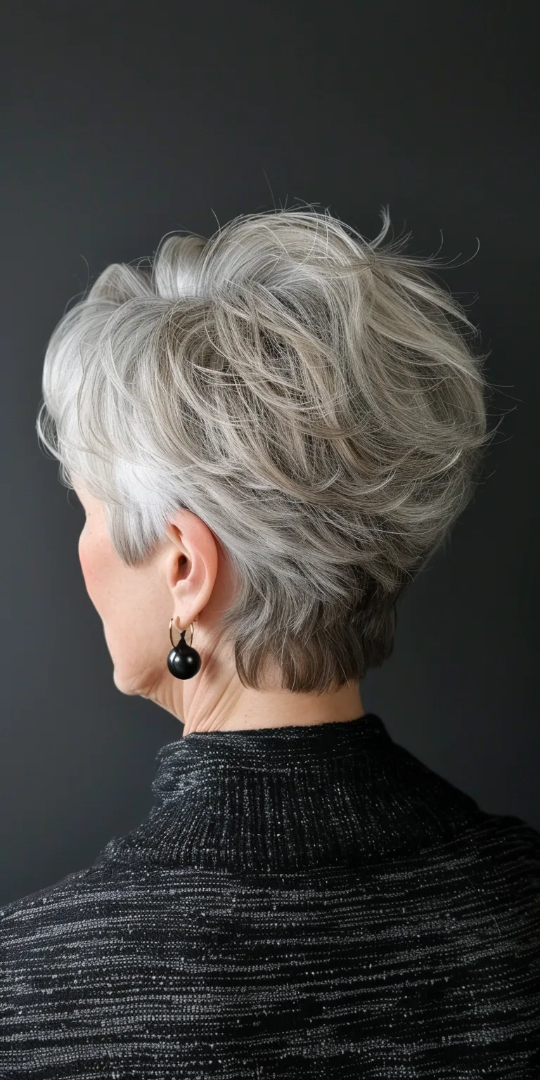 short hairstyles for women over 50 Asymmetric cut, Pixie Pompadour, Short brush Layered hair