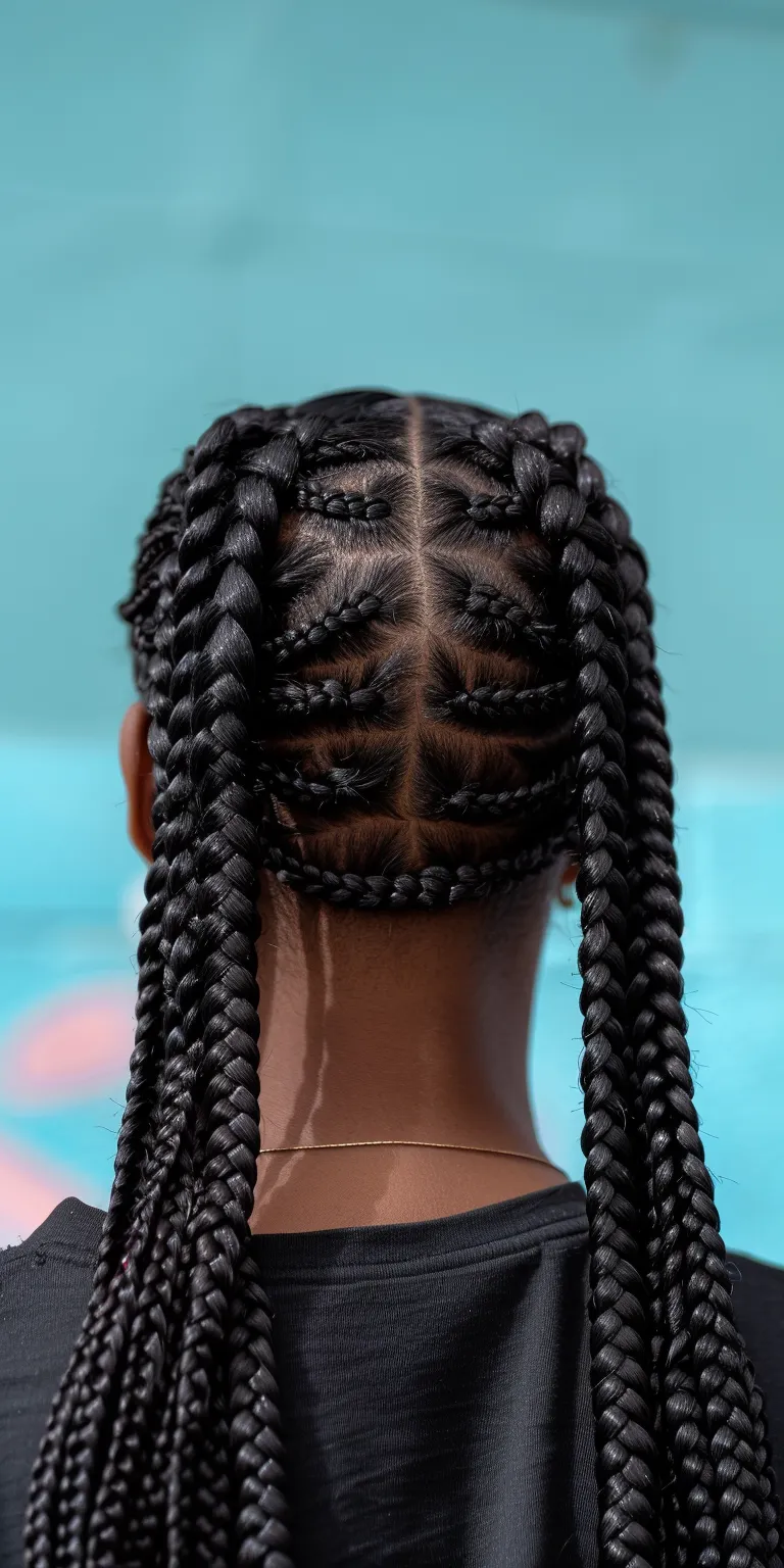 small box braids Hair twists, Crochet braids, Waterfall Cornrows, Boho