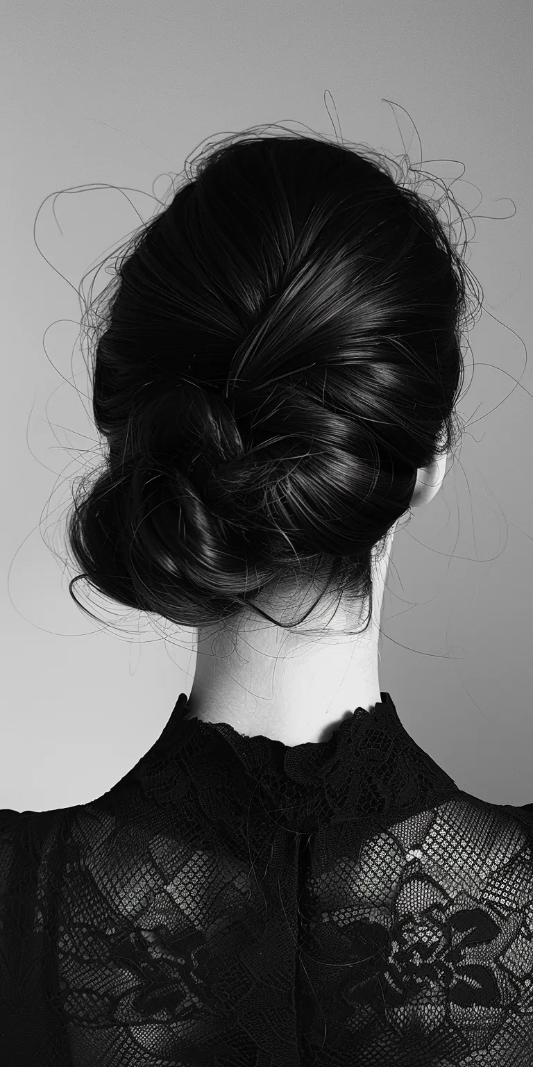 skunk hairstyle Chignon, Updo, French twist, Milkmaid braid, braid