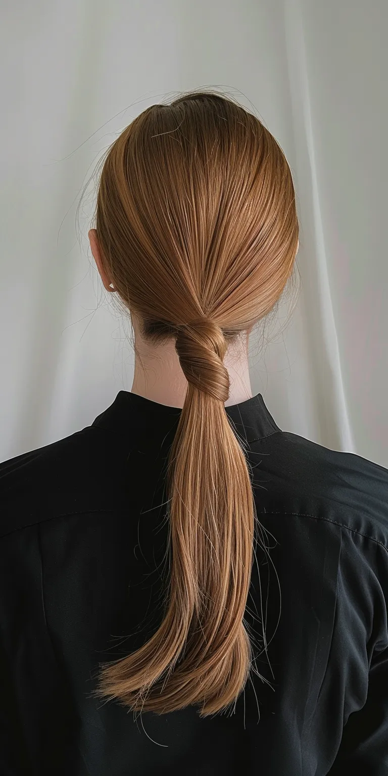 slick back ponytail French twist, braid, Braid, Updo, Asymmetric cut