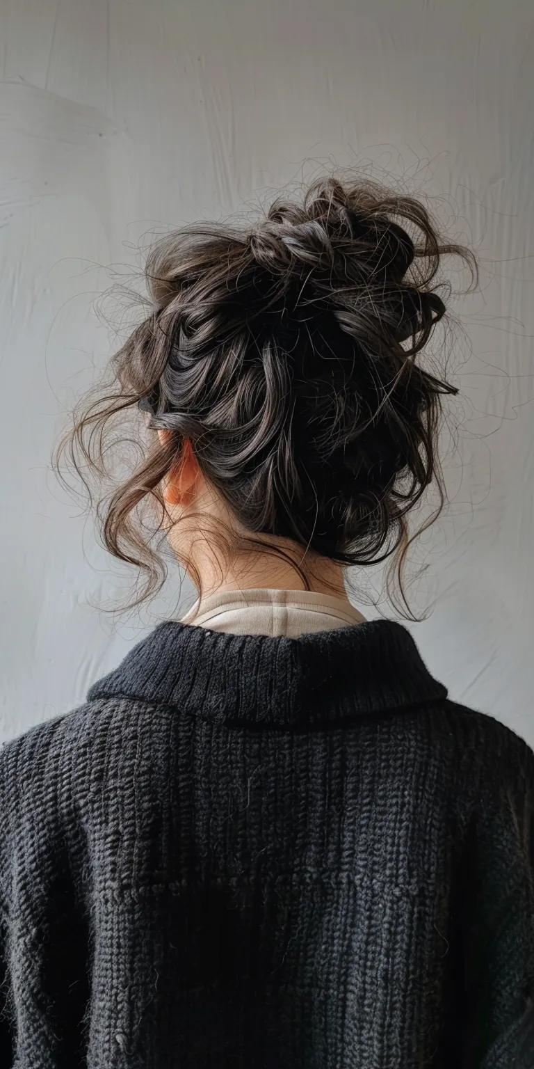 90's hairstyles Updo, Chignon, Milkmaid braid, Japanese women's hairstyles, Layered hair