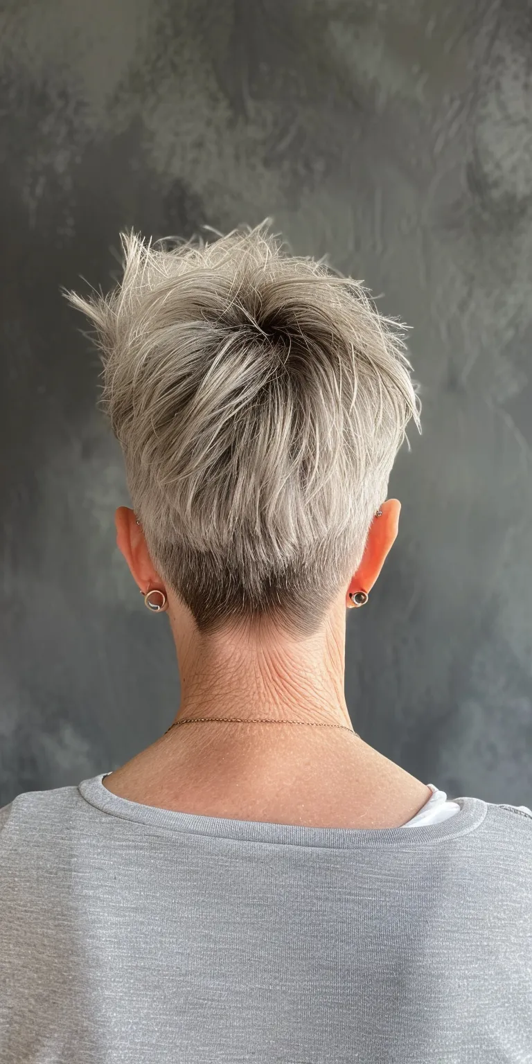 short pixie cuts for women Asymmetric cut, Pompadour, Short brush back and sides, Pixie cut