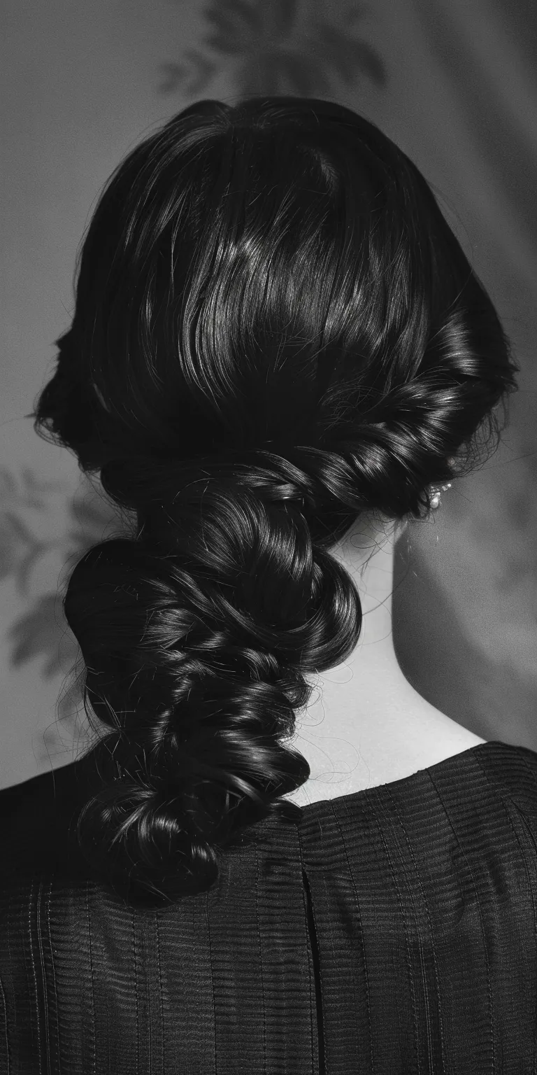 1920s hairstyles for long hair Chignon, French braid, Milkmaid Updo, twist