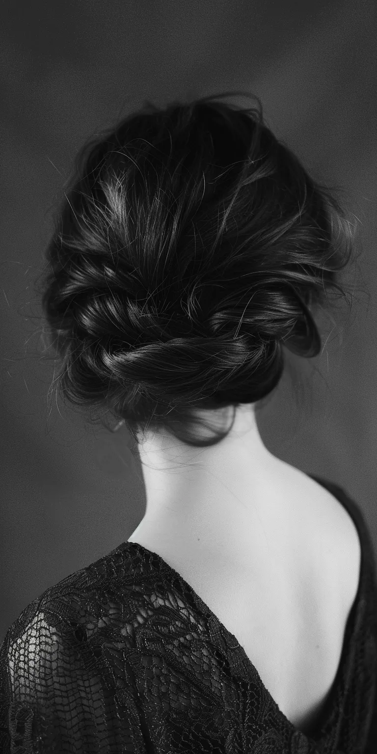 hairstyle for square face Chignon, Updo, Milkmaid braid, French twist, Ballerina bun