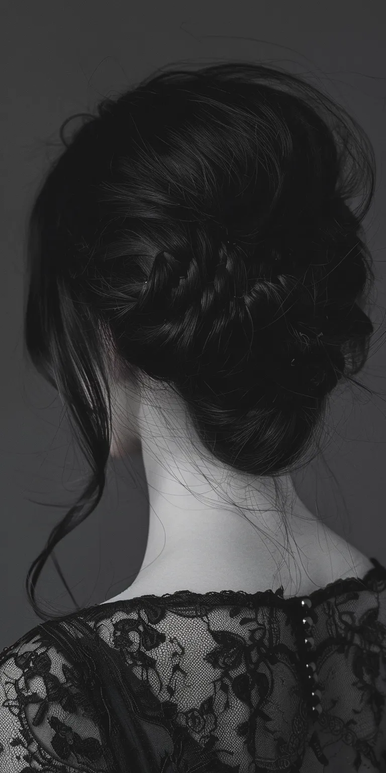 goth hairstyles Milkmaid braid, Chignon, French Updo, Braid