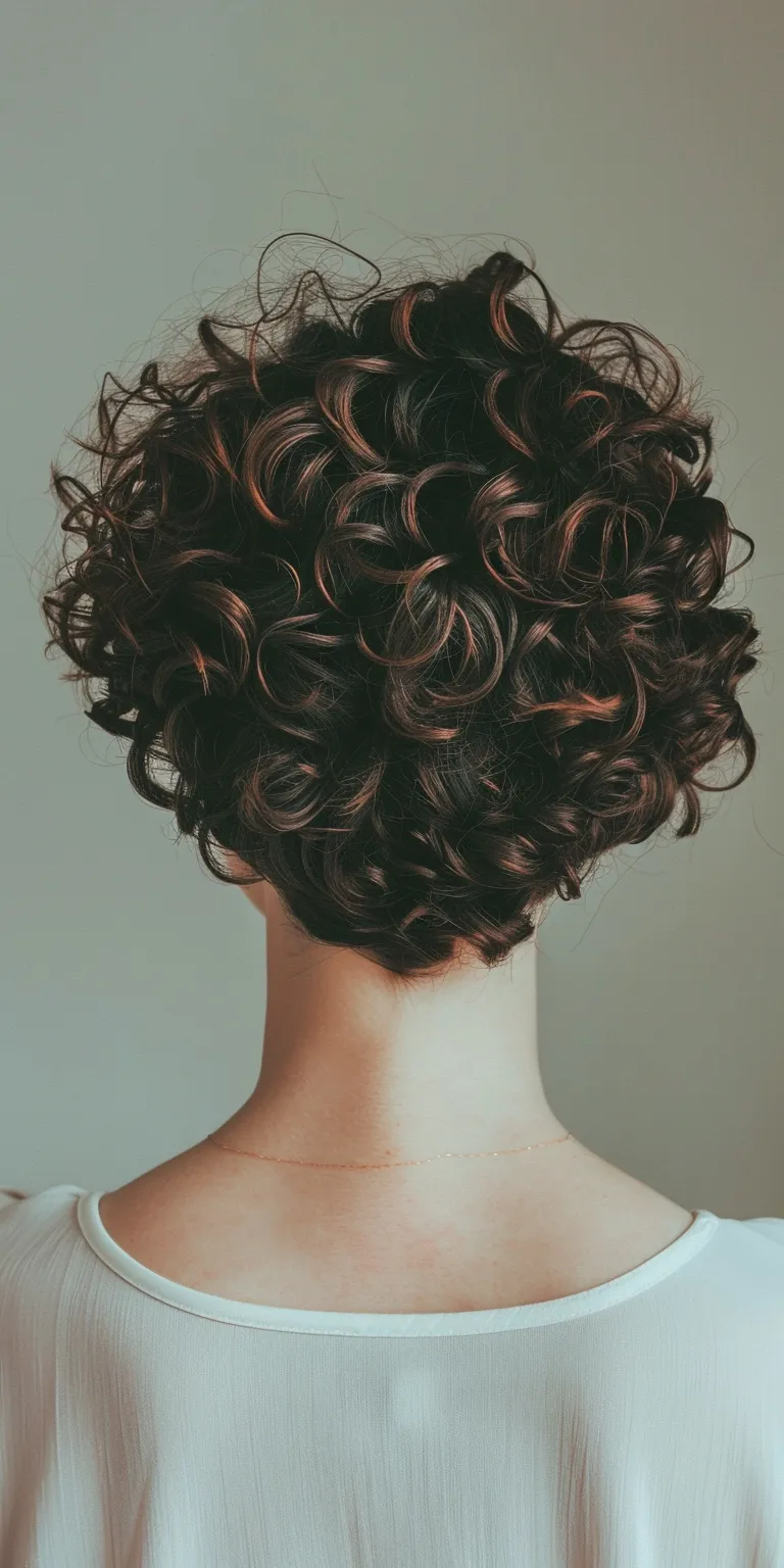 hair styles for short curly Digital perm, Asymmetric cut, Ringlets, Updo, Curly