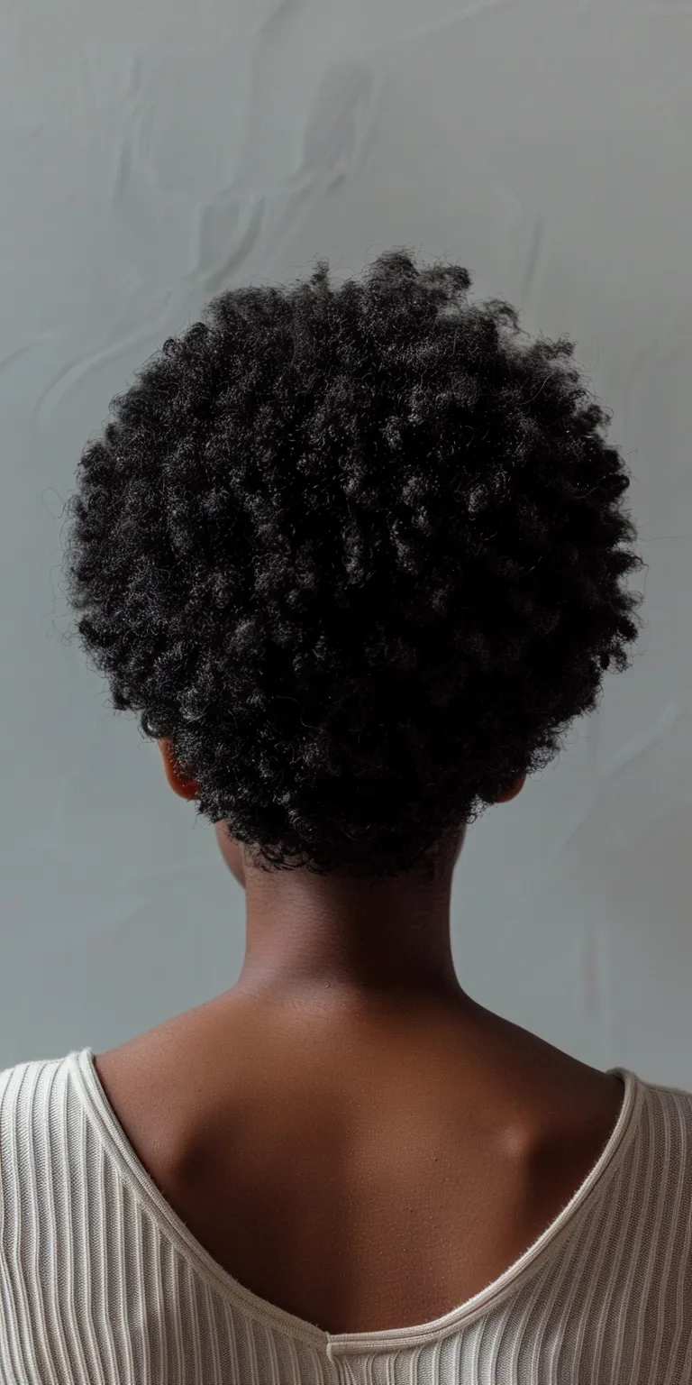 short afro hairstyles Kinky hair, Afro puffs, Digital perm, Asymmetric cut, Short brush cut