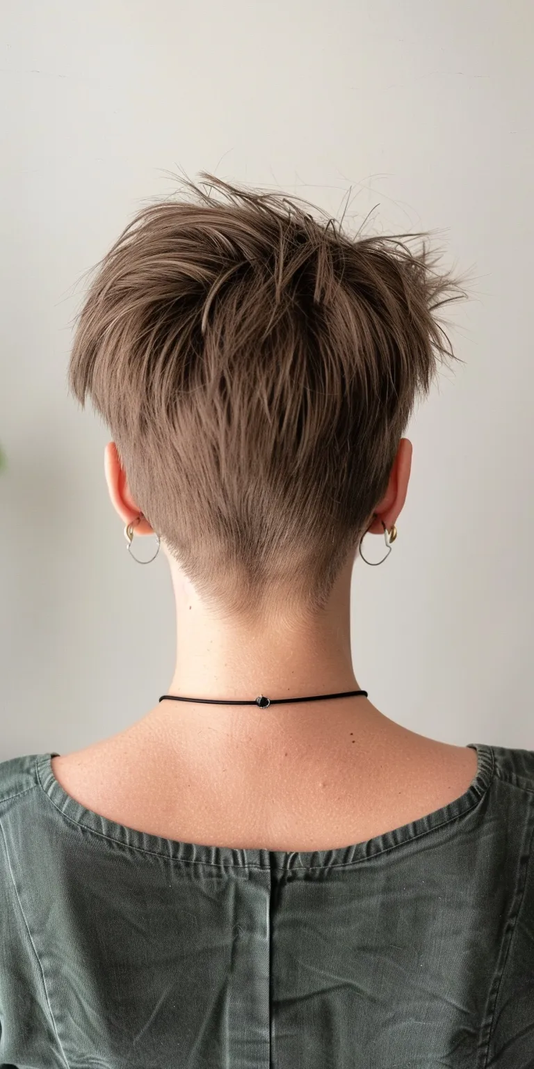 types of haircuts for women Asymmetric cut, Short brush Pixie Butterfly haircut, French twist