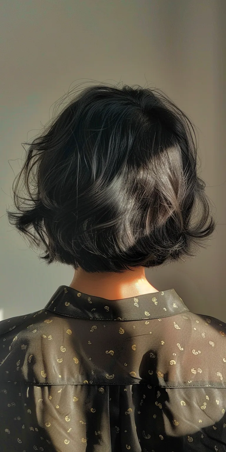 popular haircuts Japanese women's hairstyles, Asymmetric cut, Digital perm, Finger wave, Bob cut