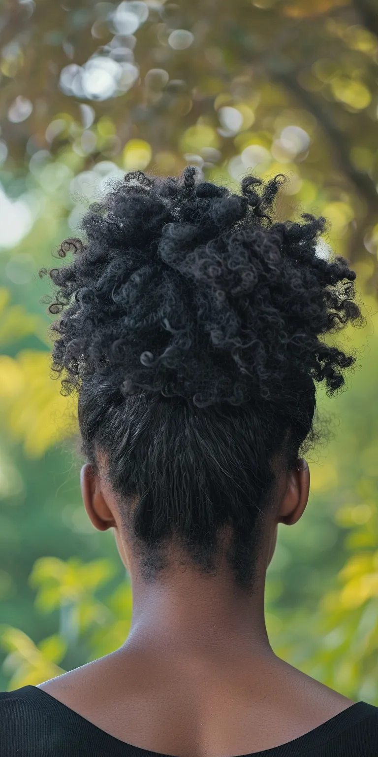 natural hairstyles Digital perm, Kinky hair, Afro puffs, Jheri curl, Pompadour