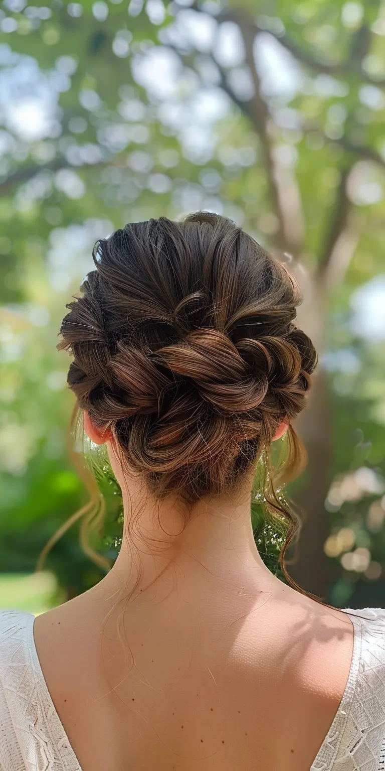 summer hairstyles Updo, Waterfall braids, French twist, Milkmaid braid, Chignon