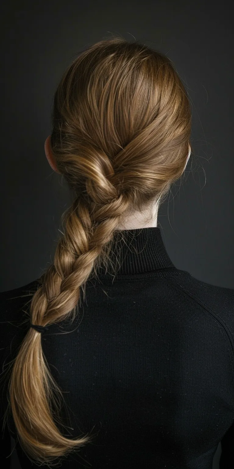 pony hairstyles French braid, Braid, twist, Chignon, Milkmaid braid