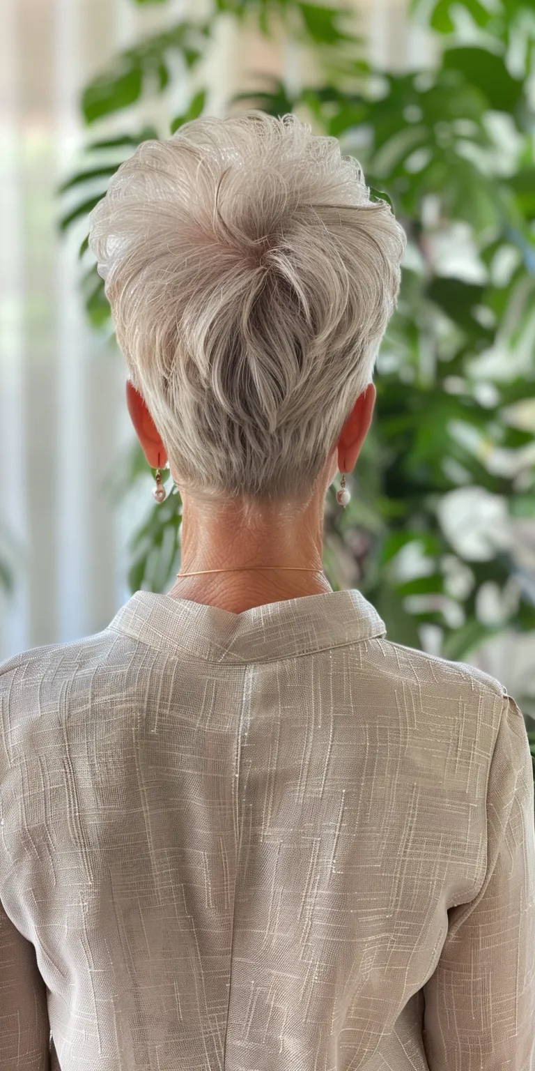 short pixie cuts Short brush cut, Digital perm, Asymmetric Pompadour, Tonsure