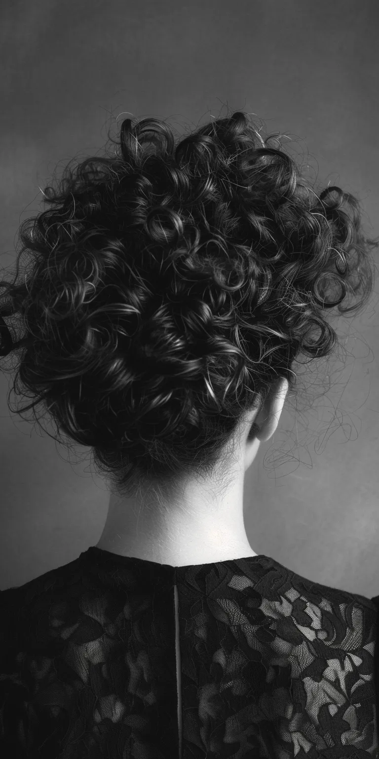 curly hairstyles Digital perm, Ringlets, Asymmetric cut, Chignon, Updo