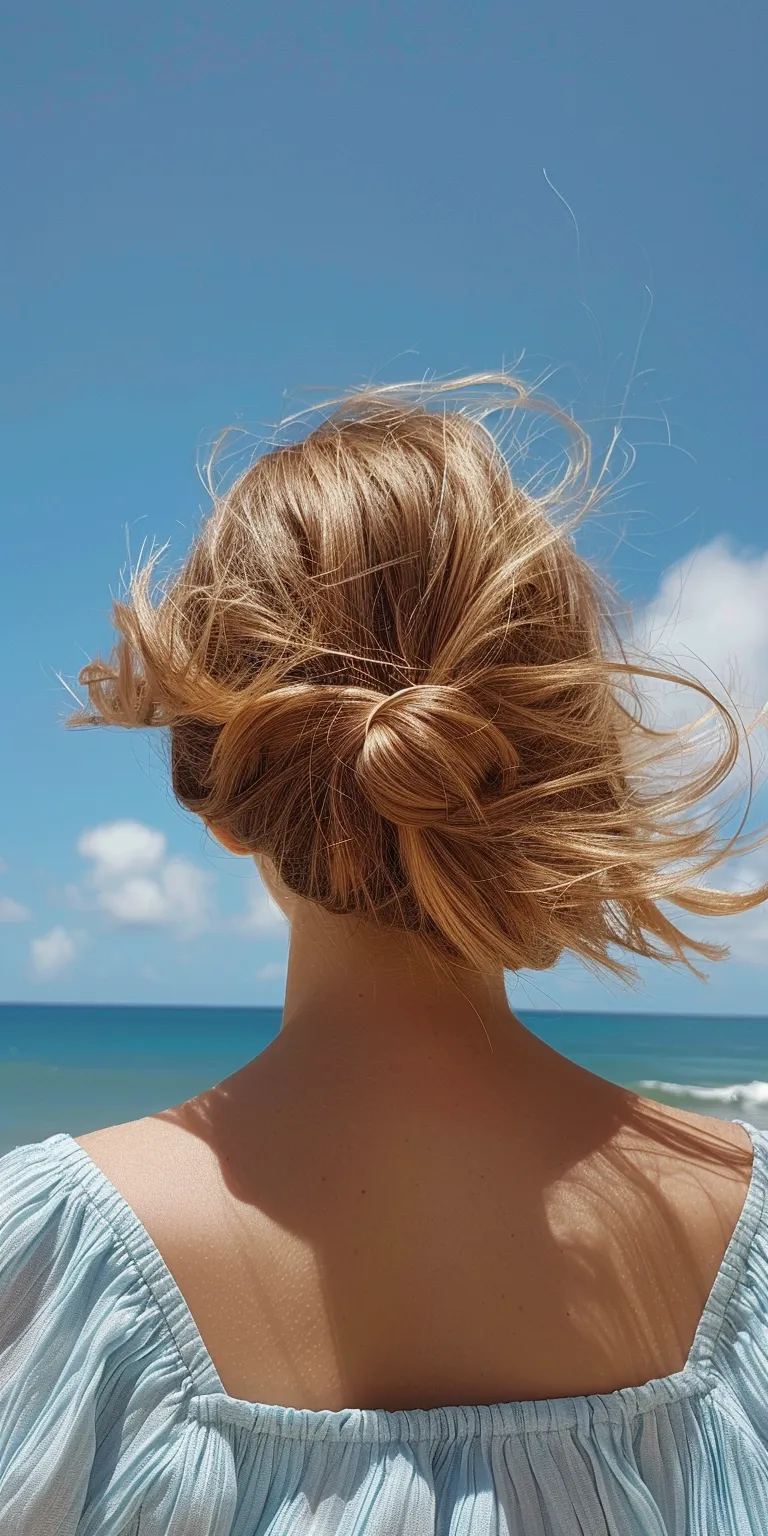 vacation hairstyles Updo, Chignon, Ponytail, French twist, Milkmaid braid