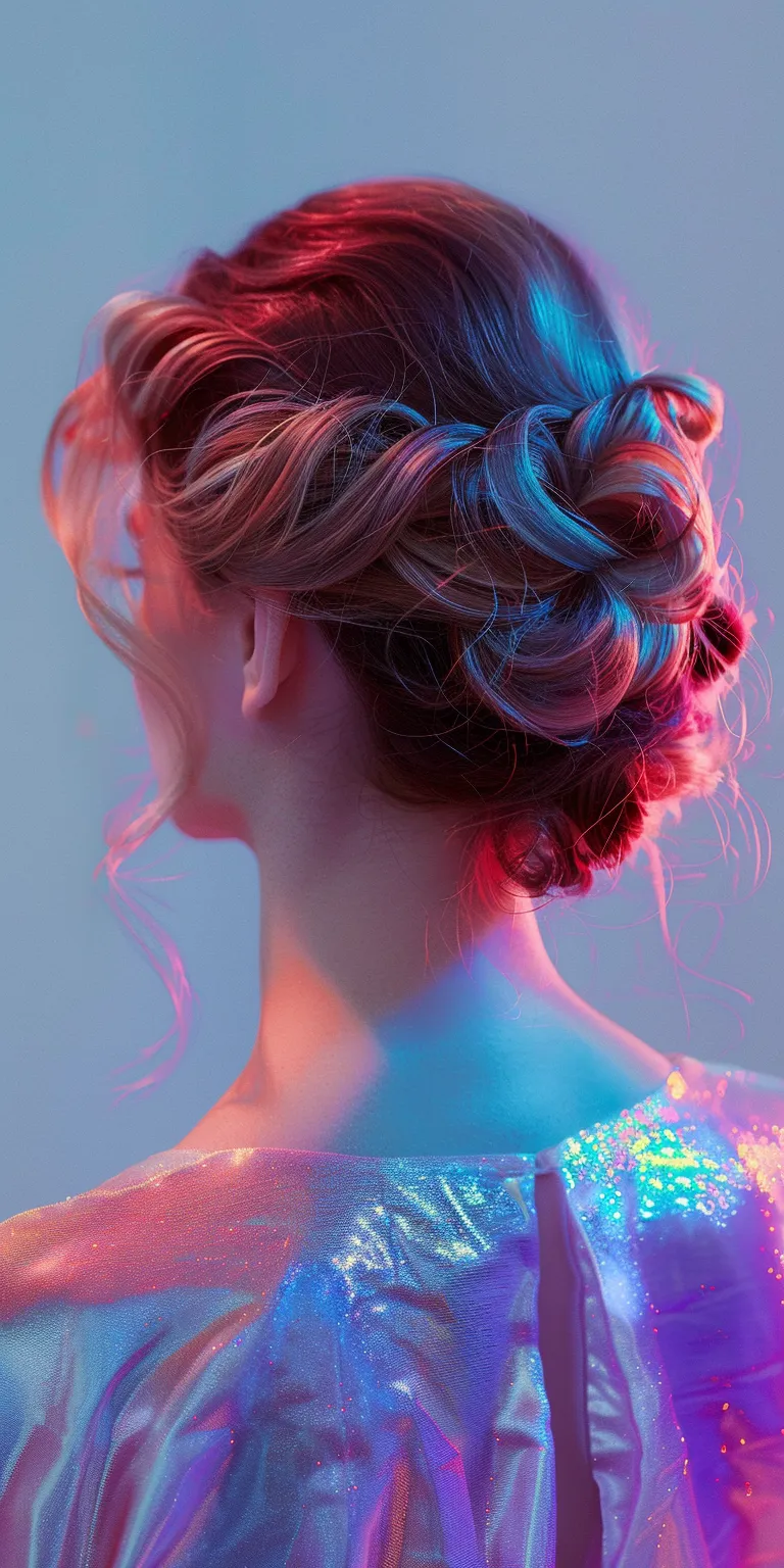 disco hairstyles Updo, Chignon, Milkmaid braid, French Ballerina bun