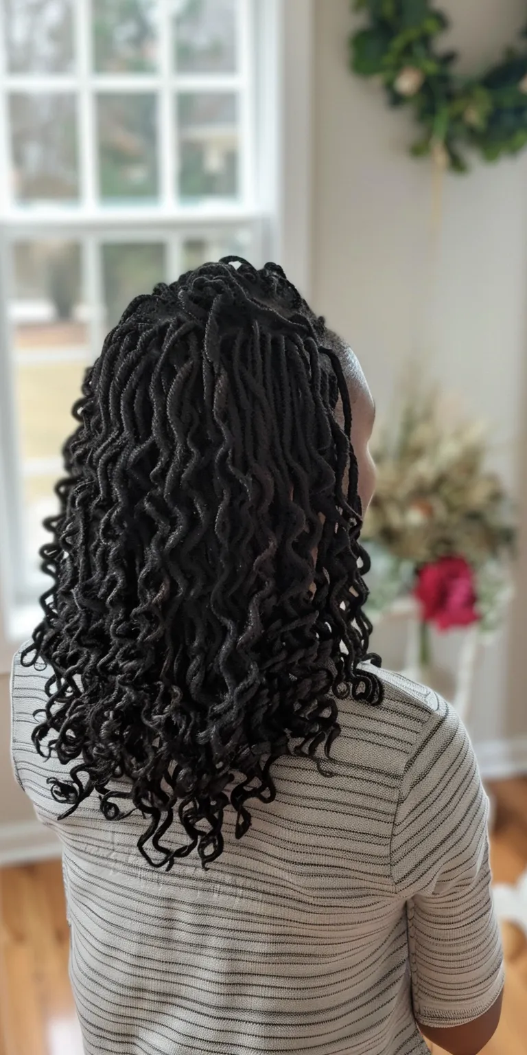 crochet locs Digital perm, Crochet braids, Hair twists, Waterfall Ringlets