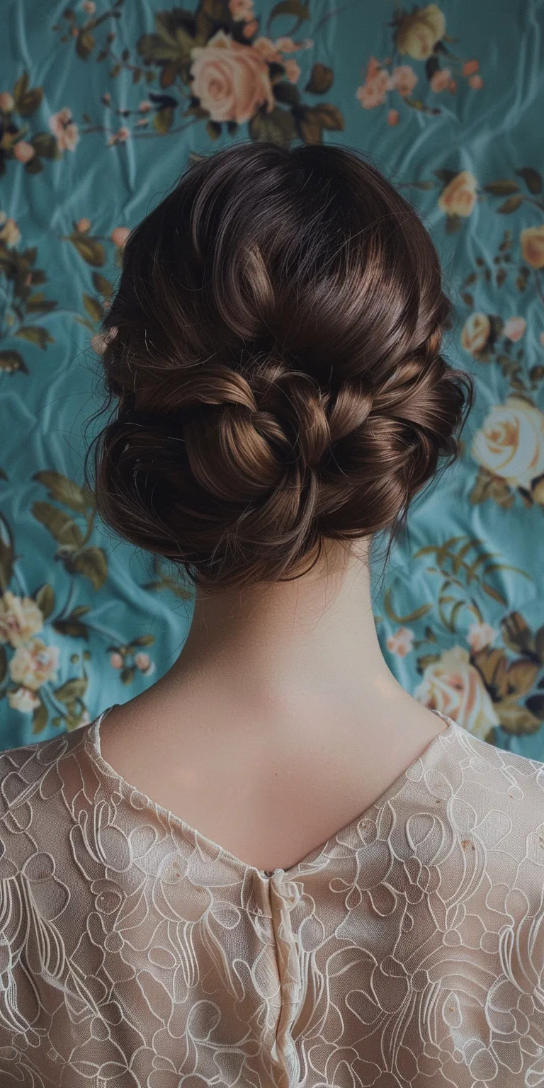 20s hairstyles Updo, Milkmaid braid, Chignon, Ballerina bun, French braid