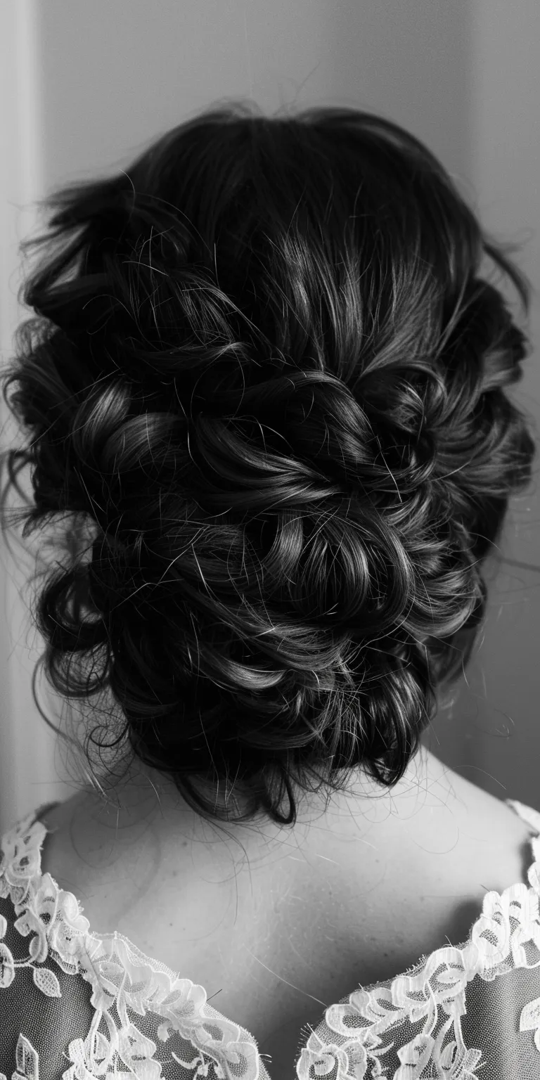 medium hair styles Chignon, Updo, Milkmaid braid, French twist, braid