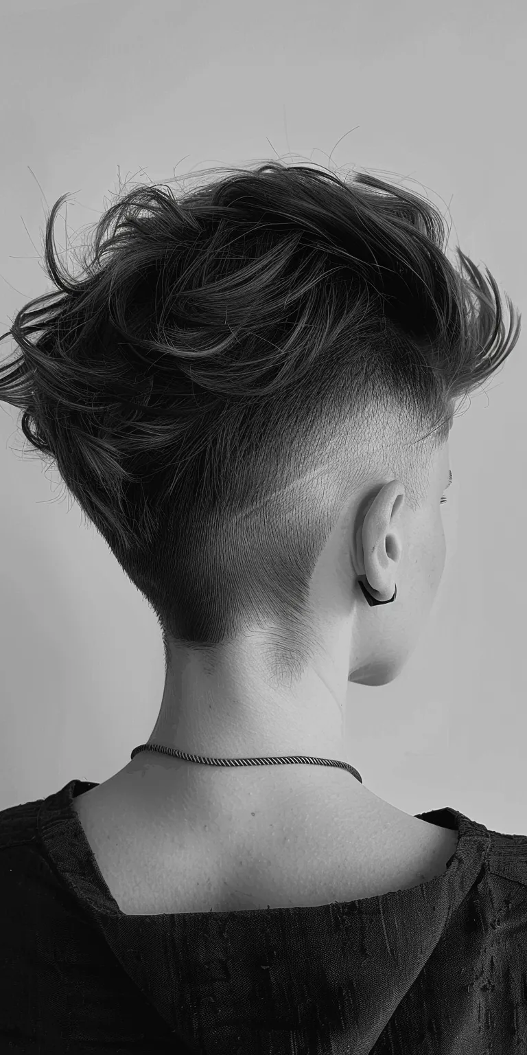 undercut hairstyle Asymmetric cut, Mohawk, Pompadour, Short brush Butterfly haircut