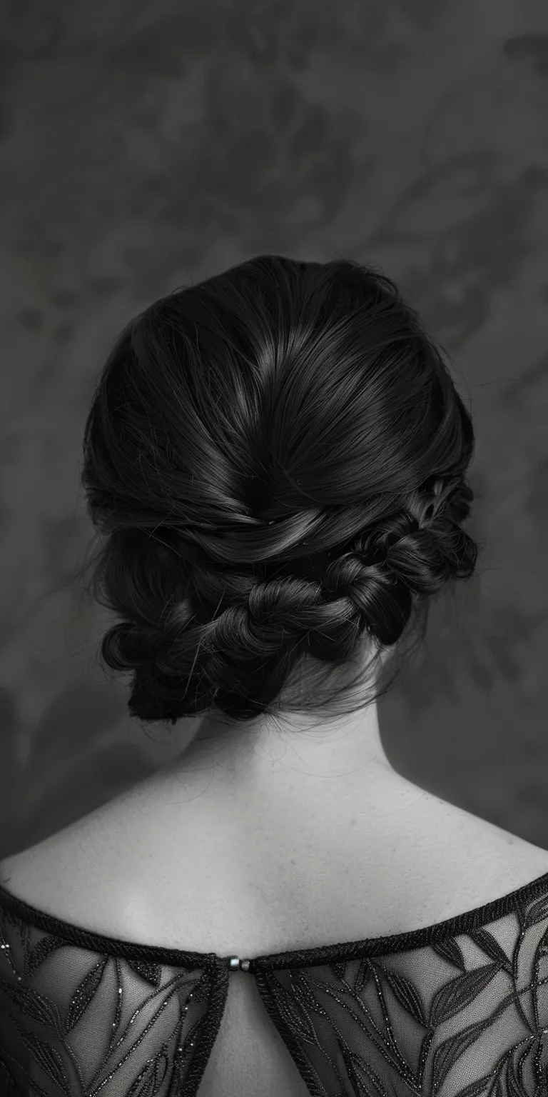 formal hair styles Milkmaid braid, Chignon, Updo, French twist