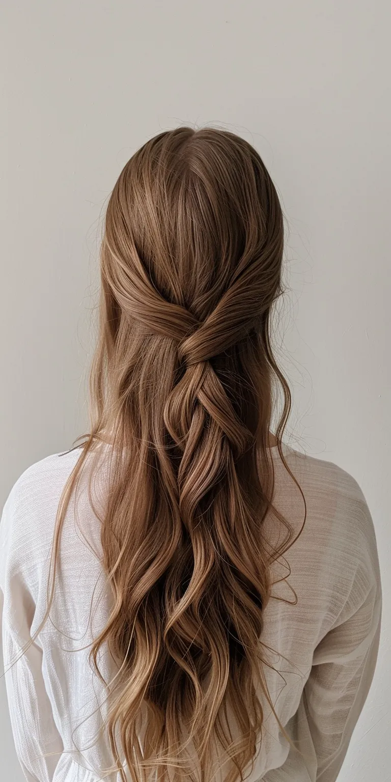 easy long hairstyles Waterfall braids, French braid, Braid, Boho Milkmaid braid