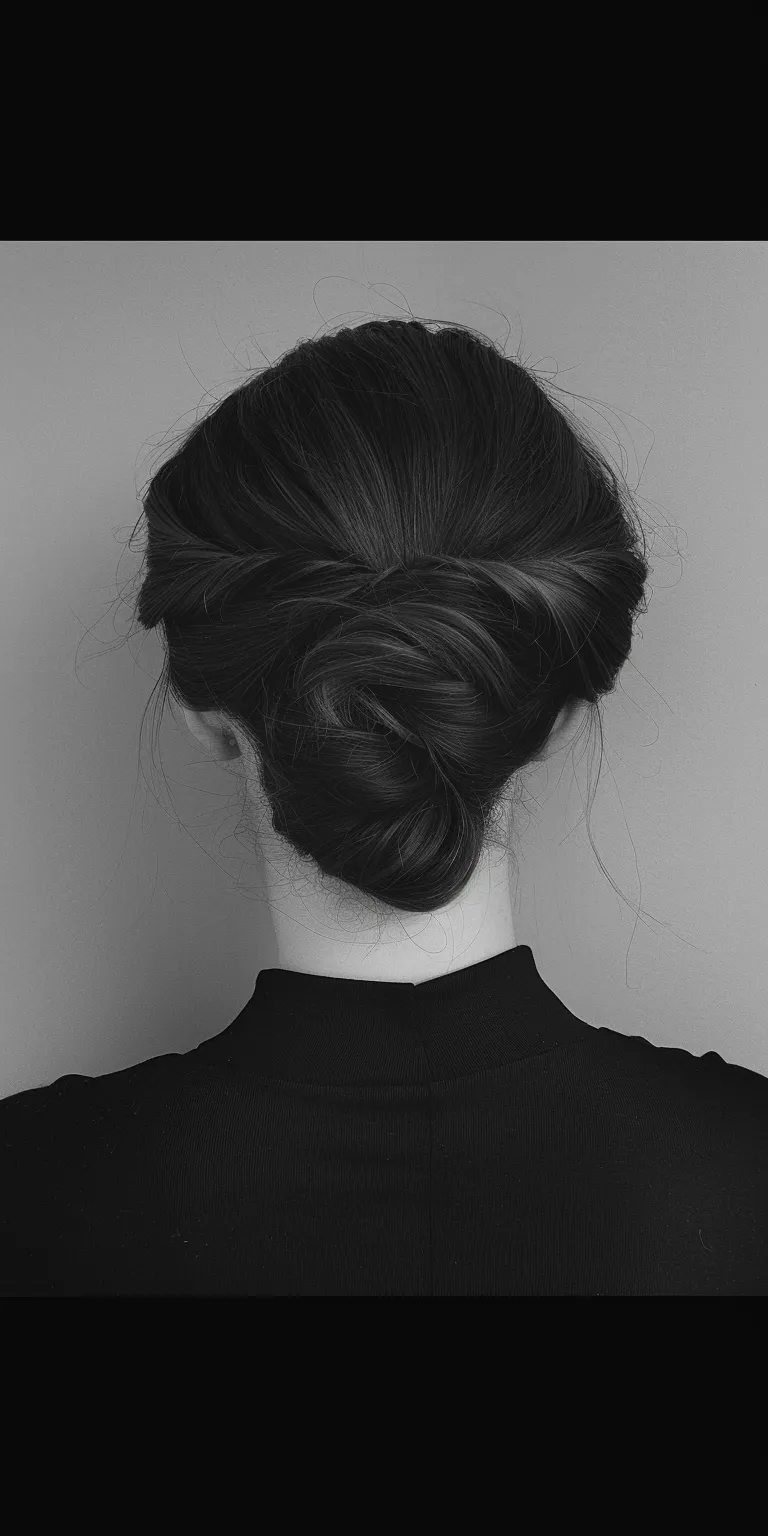 pomade hair Chignon, Updo, French twist, Ballerina bun, braid