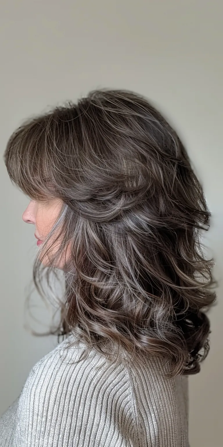 hairstyles for women over 50 Digital perm, Layered hair, Asymmetric cut, Professional Historical Christian