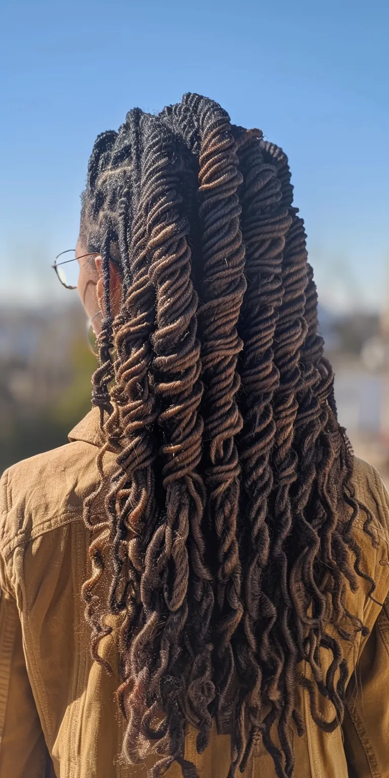 long butterfly locs Hair twists, Crochet braids, Dreadlocks, Digital perm, Cornrows