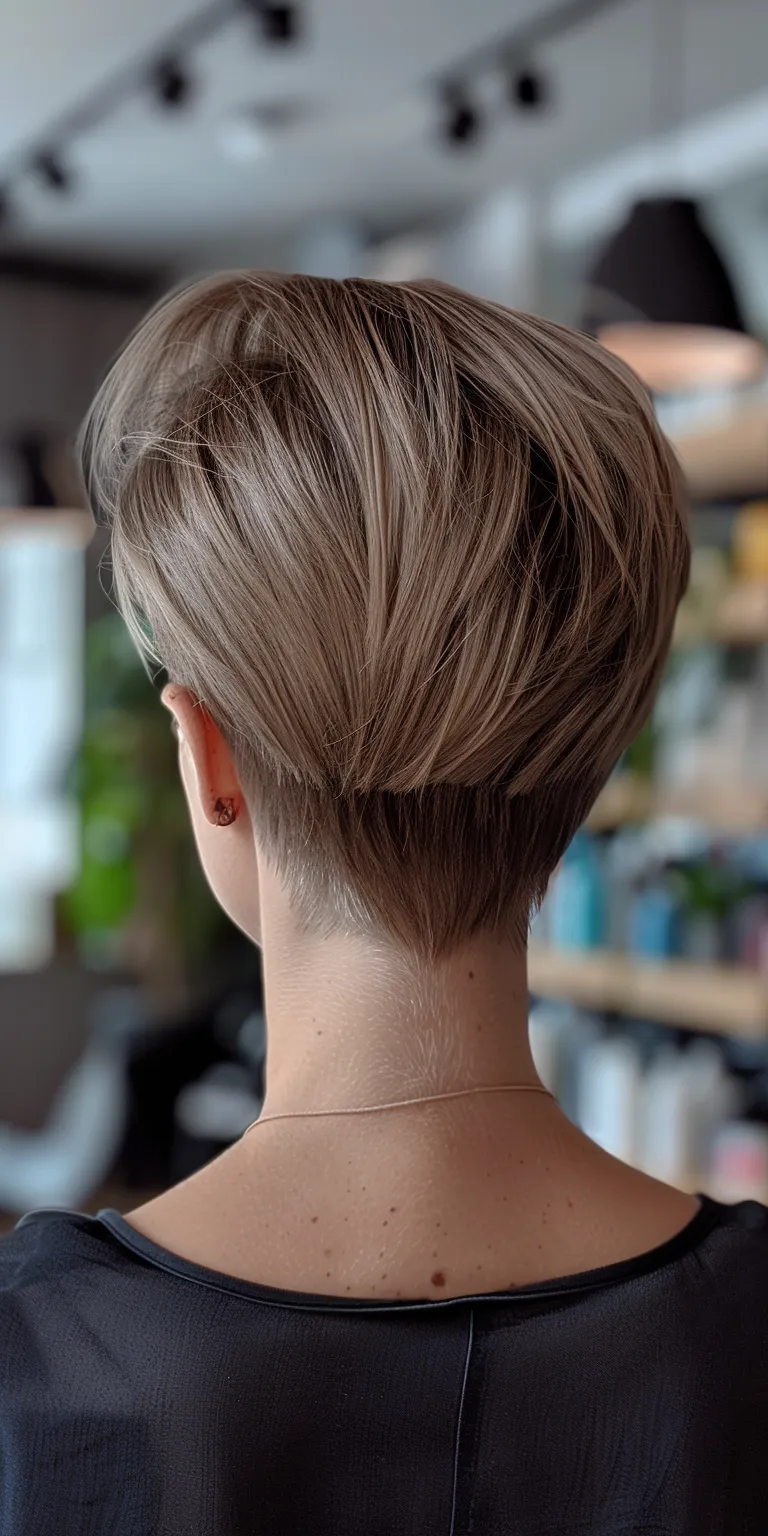 short haircuts for thin hair Asymmetric cut, Short brush Professional Pixie Pompadour