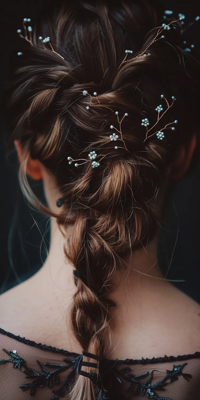 hair clip styles Butterfly haircut, Updo, Milkmaid braid, Boho braids, Waterfall braids