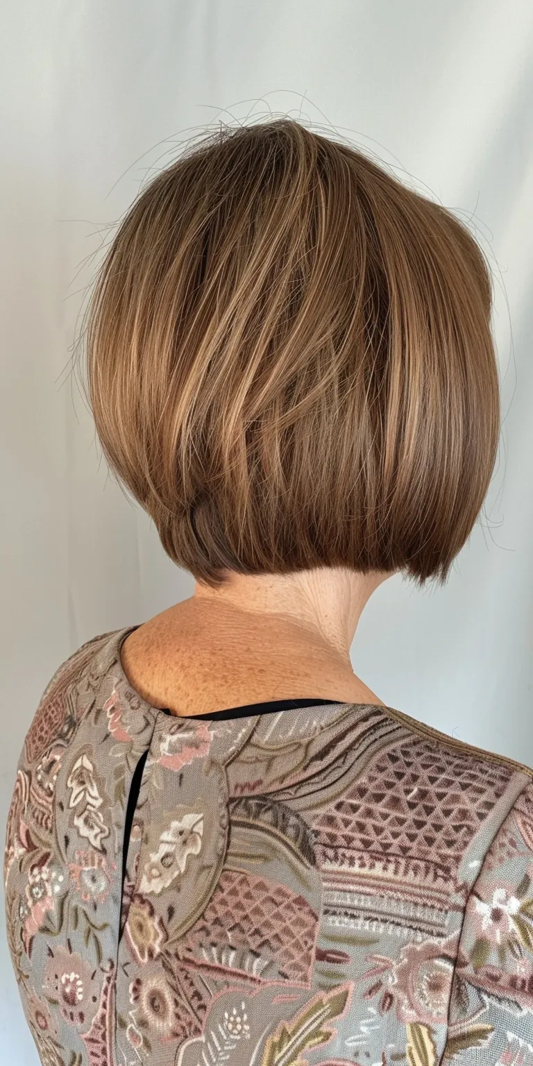 short bob haircuts for women Asymmetric cut, Short brush Bob Digital perm, Professional cut