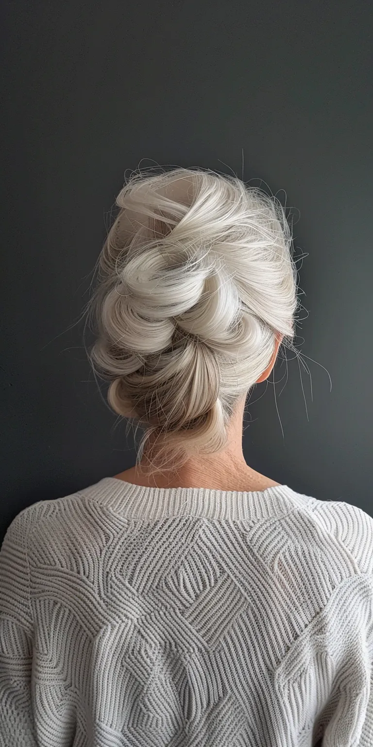 hair style for ladies Updo, Chignon, Ballerina bun, French twist, Milkmaid braid