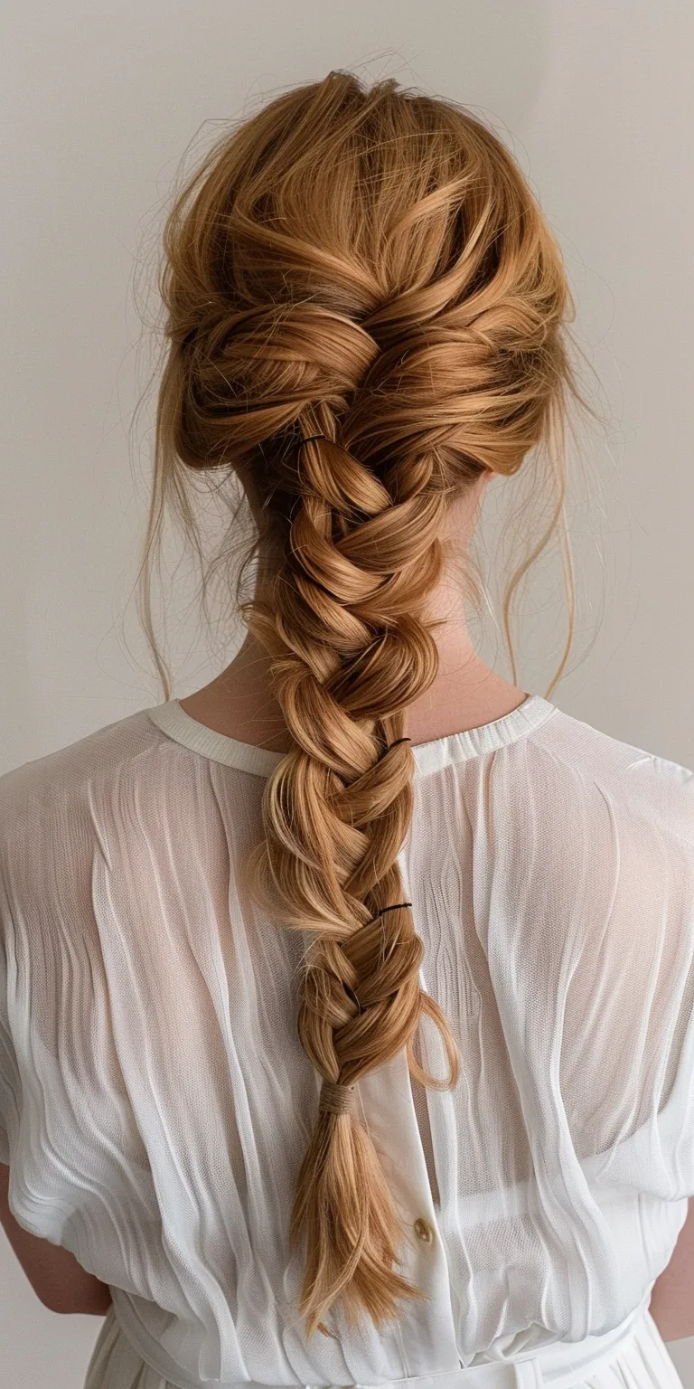 knotless braids hairstyles French braid, Waterfall braids, Braid, Boho Milkmaid braid