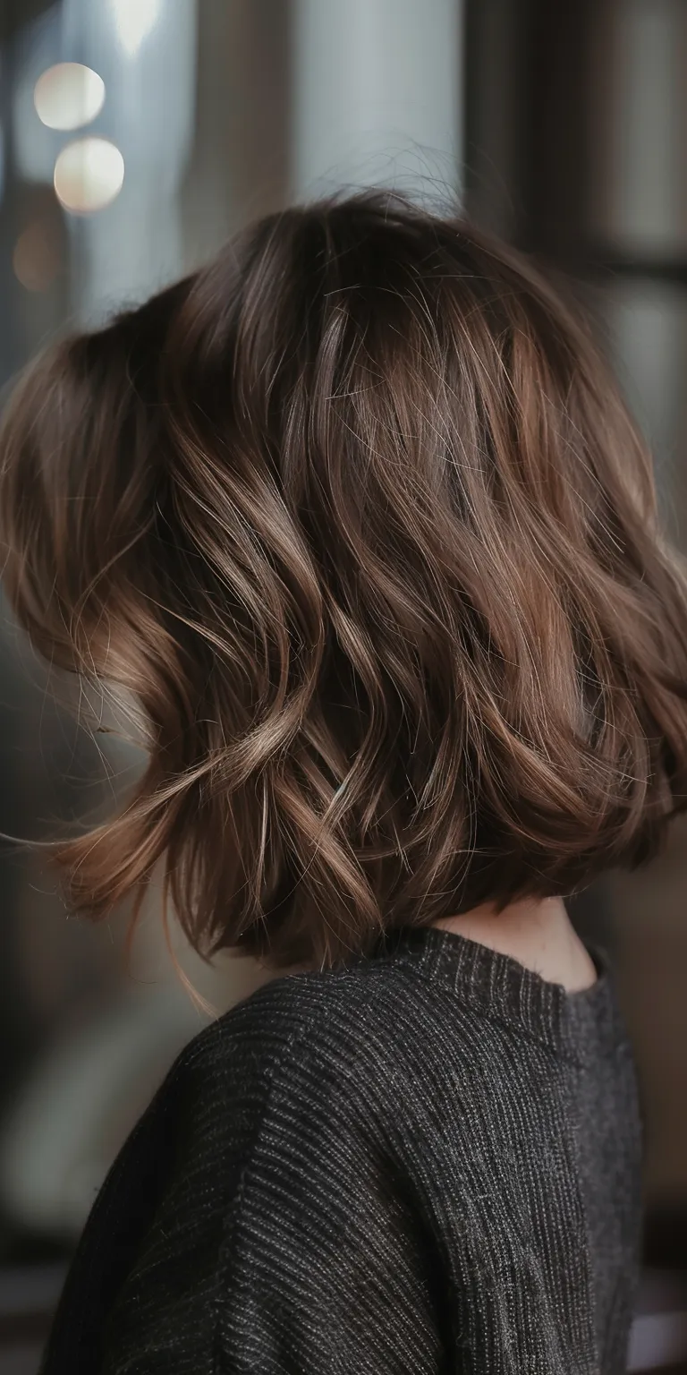 shoulder length hairstyles for women Asymmetric cut, Layered hair, Bob Professional Short brush cut