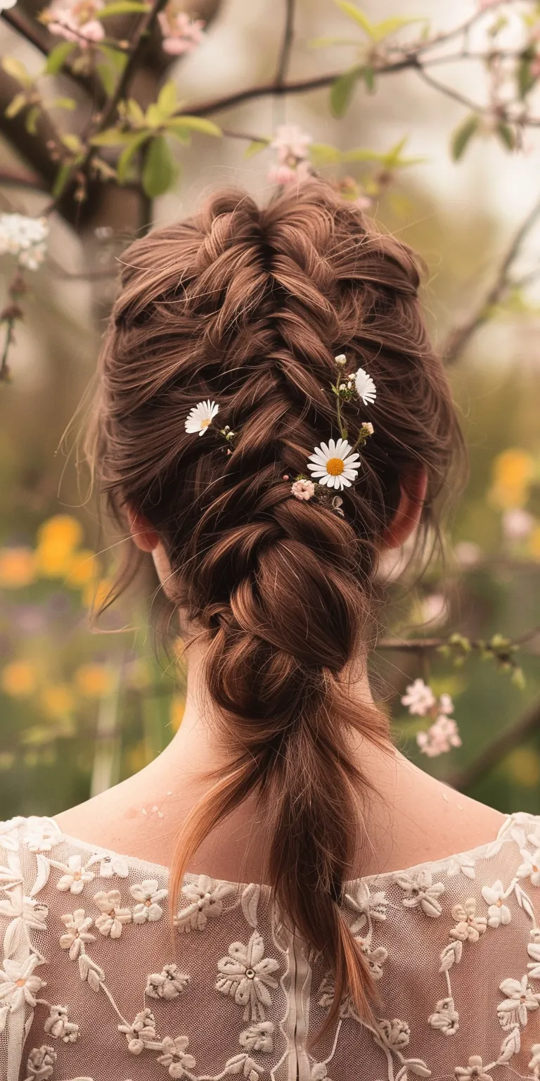 easter hairstyles Boho braids, Milkmaid braid, Updo, French Waterfall braids