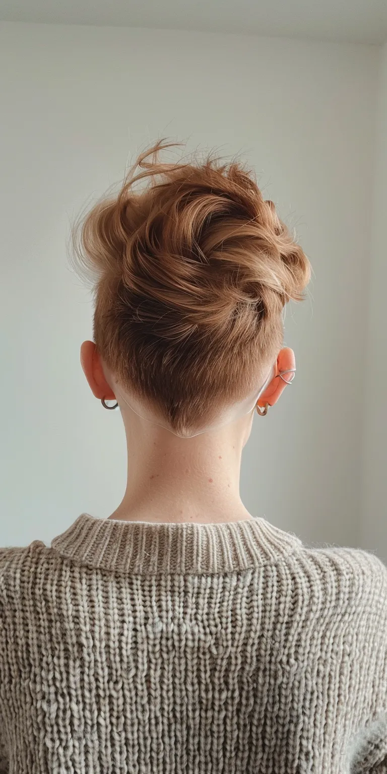 high fade hairstyle Updo, Ballerina bun, Chignon, French twist, Pompadour