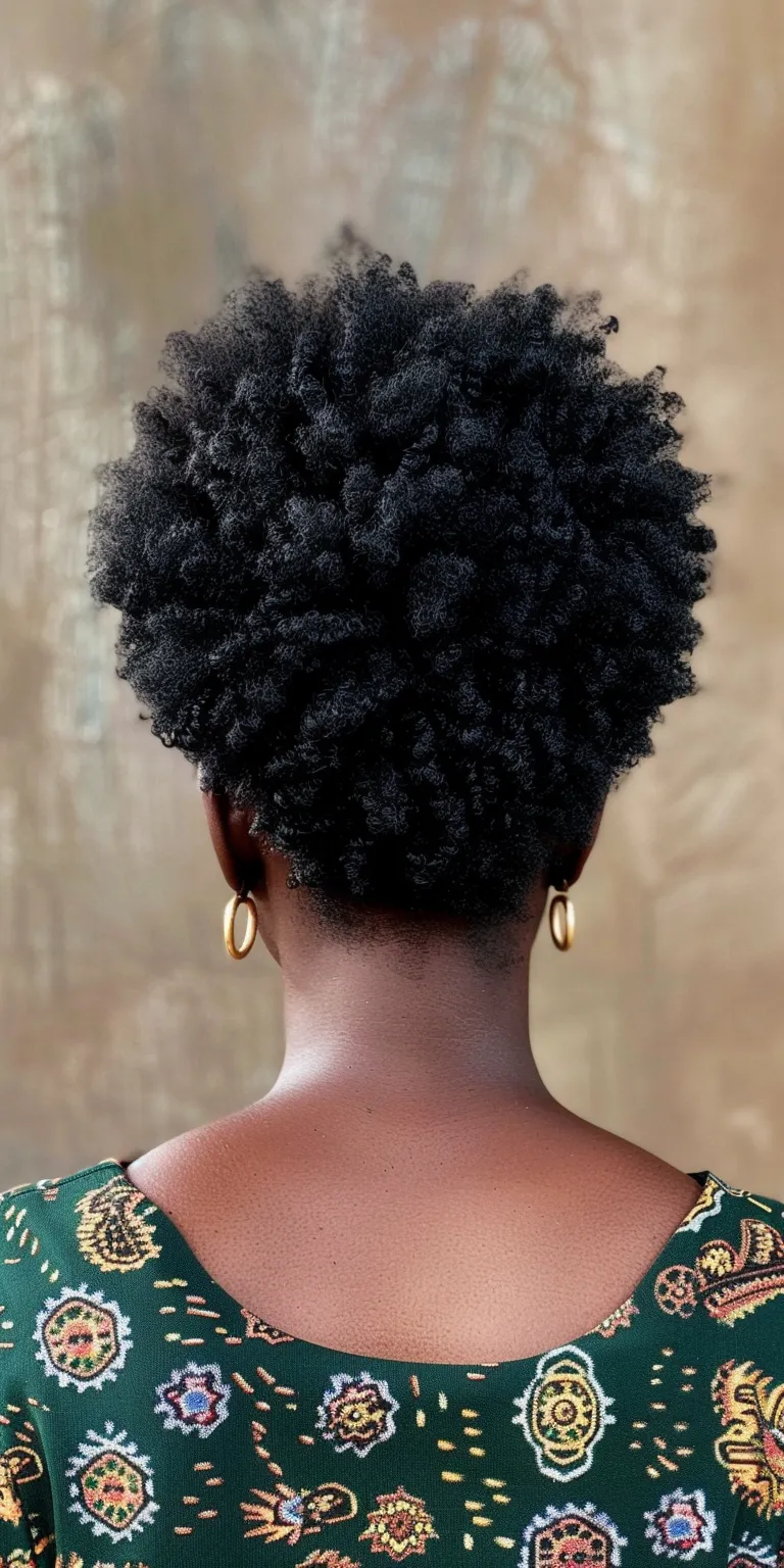 short afro hairstyles Afro puffs, Kinky hair, Pompadour, Digital perm, Updo